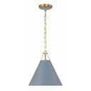 Xavier 12'' Vibrant Gold + Blue Pendant