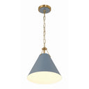 Xavier 12'' Vibrant Gold + Blue Pendant