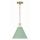 Xavier 12'' Vibrant Gold + Green Pendant