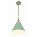 Xavier 12'' Vibrant Gold + Green Pendant