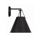 Xavier 10'' Matte Black Sconce