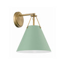 Xavier 10'' Vibrant Gold + Green Sconce