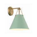 Xavier 10'' Vibrant Gold + Green Sconce