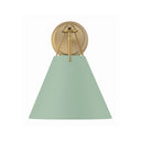 Xavier 10'' Vibrant Gold + Green Sconce