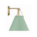 Xavier 10'' Vibrant Gold + Green Sconce
