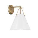 Xavier 10'' Vibrant Gold + White Sconce