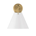 Xavier 10'' Vibrant Gold + White Sconce