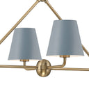 Xavier 46'' Vibrant Gold + Blue Linear Chandelier