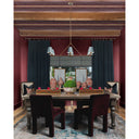 Xavier 46'' Vibrant Gold + Blue Linear Chandelier