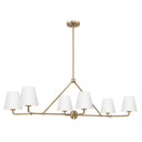 Xavier 46'' Vibrant Gold + White Linear Chandelier