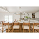 Xavier 46'' Vibrant Gold + White Linear Chandelier