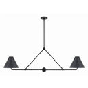 Xavier 54'' Matte Black Linear Chandelier