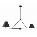 Xavier 54'' Matte Black Linear Chandelier