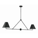 Xavier 54'' Matte Black Linear Chandelier