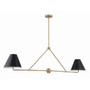 Xavier 54'' Vibrant Gold Linear Chandelier