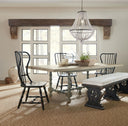 Ciao Bella 84" Trestle Table with Two 18" Leaves - Natural/Gray