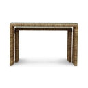 Tuscan Rush Nesting Console w/ Tempered Glass