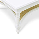 Montego Square Coffee in Architectural White w/ Rattan Natural