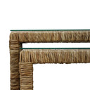 Tuscan Rush Nesting Console w/ Tempered Glass