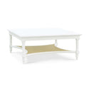 Montego Square Coffee in Architectural White w/ Rattan Natural